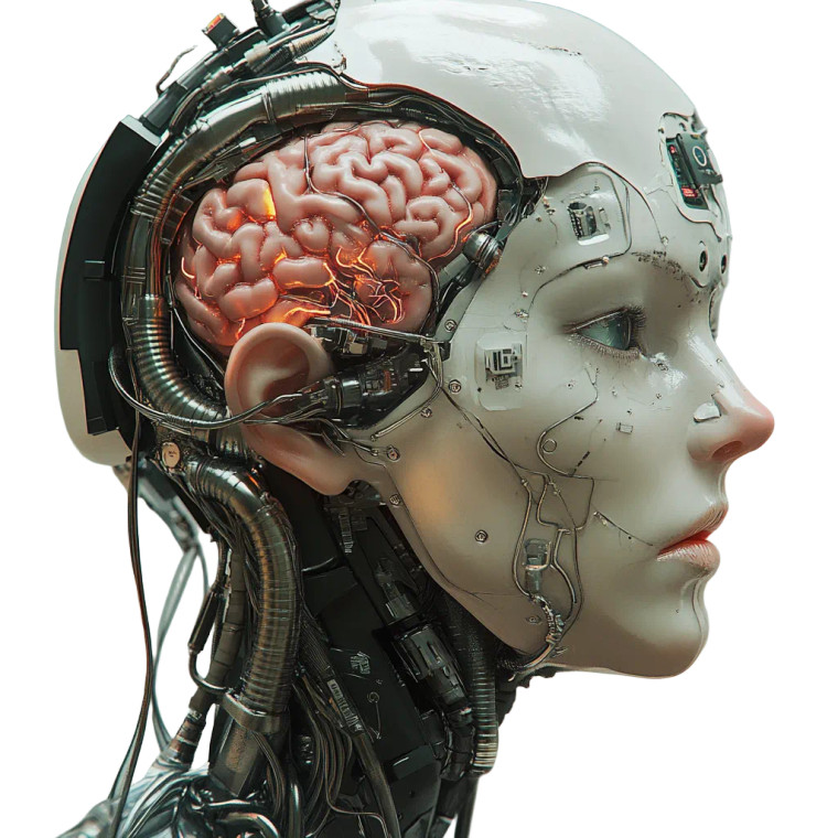 Cybernetic Brain Creature Vinyl Car Decal Sticker – Waterproof & UV-Resistant 8"