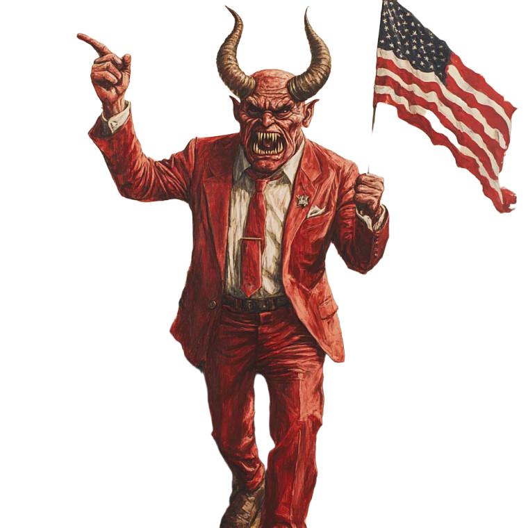 Satan Leads Polls Vinyl Car Decal Sticker – Waterproof & UV-Resistant 8"