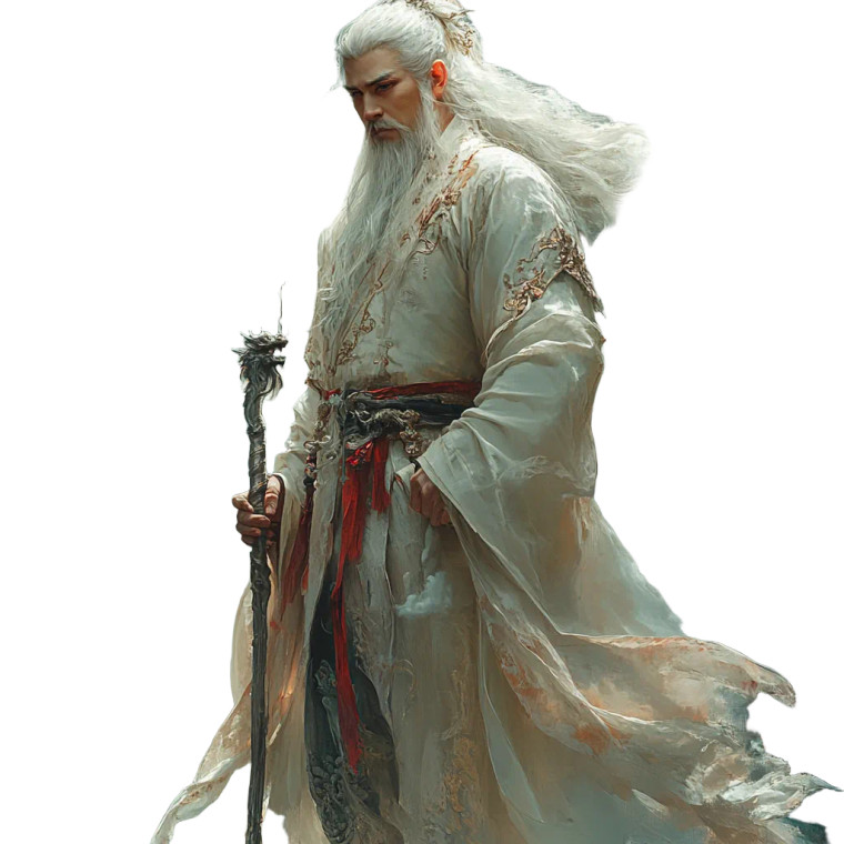 Immortal Chinese Sage Vinyl Car Decal Sticker – Waterproof & UV-Resistant 8"