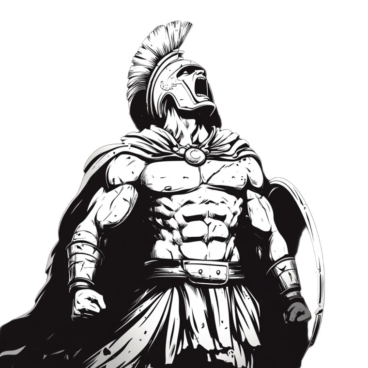Spartan Warrior Cry V2 Vinyl Car Decal Sticker – Waterproof & UV-Resistant 8"