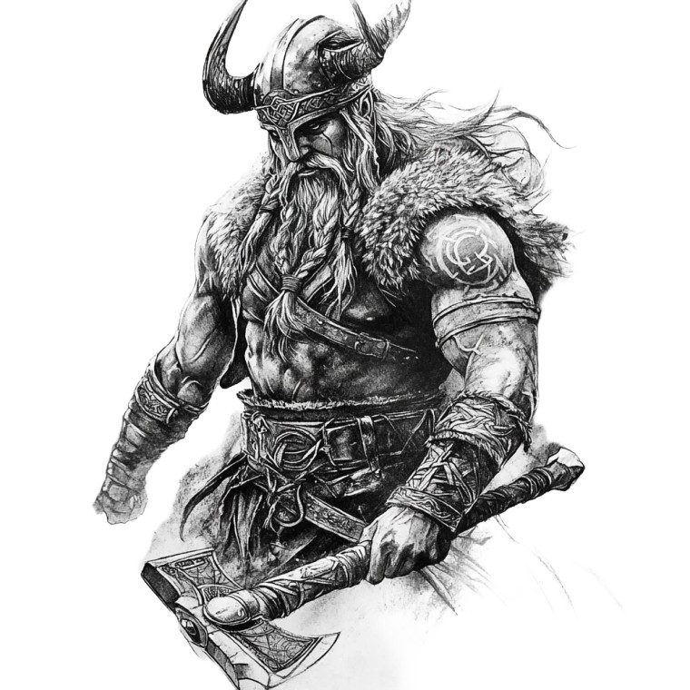 Viking Warrior V6 Vinyl Car Decal Sticker – Waterproof & UV-Resistant 8"