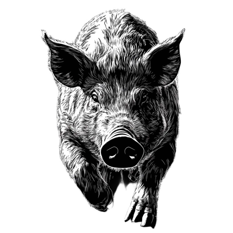 Scarface Boar Vector Vinyl Car Decal Sticker – Waterproof & UV-Resistant 8"