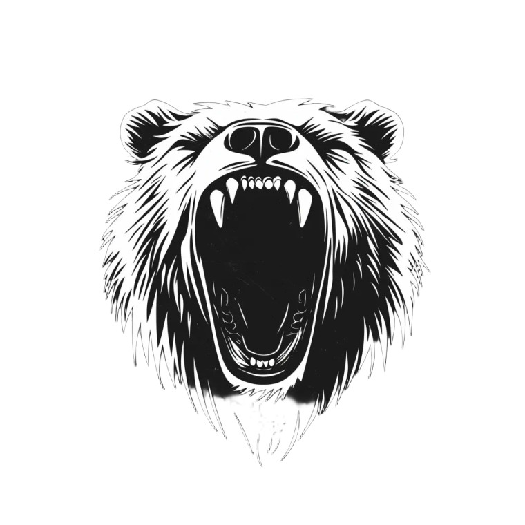 Furious Bear Logo Vinyl Car Decal Sticker – Waterproof & UV-Resistant 8"