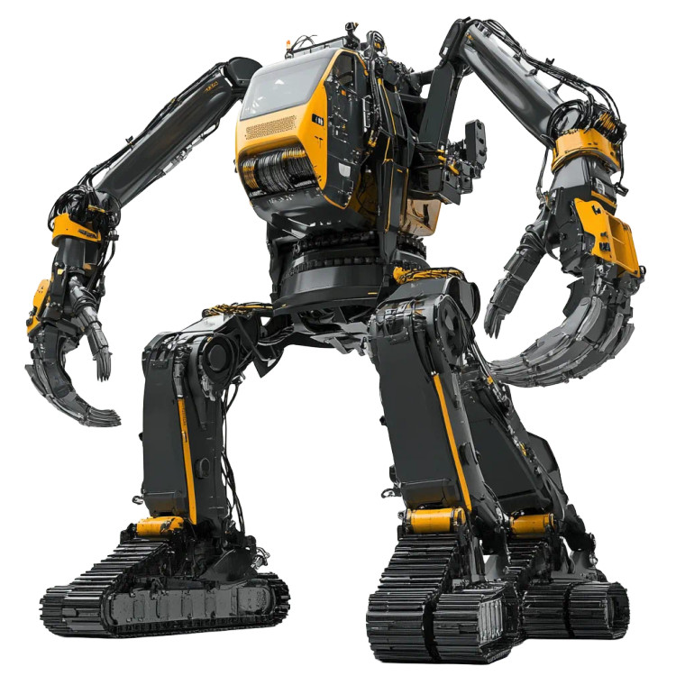 Mining Construction Robot Vinyl Car Decal Sticker – Waterproof & UV-Resistant 8"