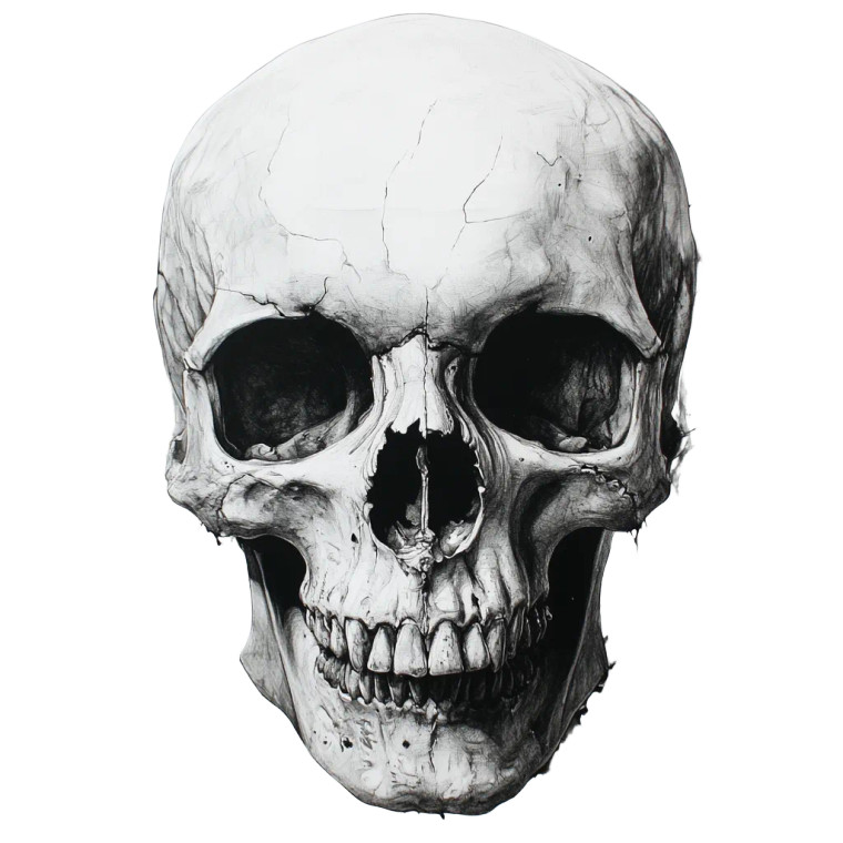 Realism Skull Vinyl Car Decal Sticker – Waterproof & UV-Resistant 8"