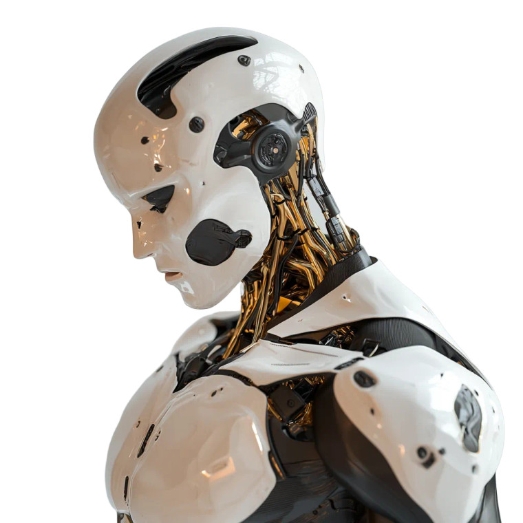 Humanoid Robot V2 Vinyl Car Decal Sticker – Waterproof & UV-Resistant 8"