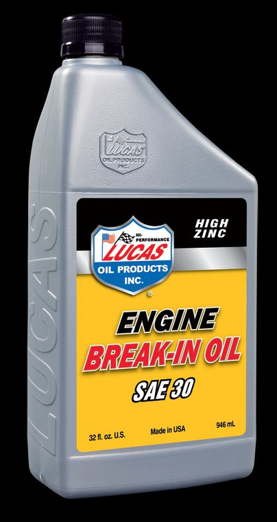 Lucas Oil Racing Only Break-In Synthetic Oil | SAE 30 Quart | Flat Tappet Camshaft Protection