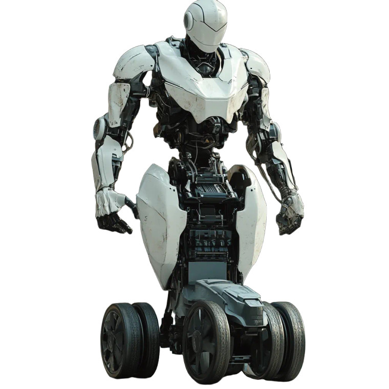 Sci-Fi Humanoid Robot Vinyl Car Decal Sticker – Waterproof & UV-Resistant 8"