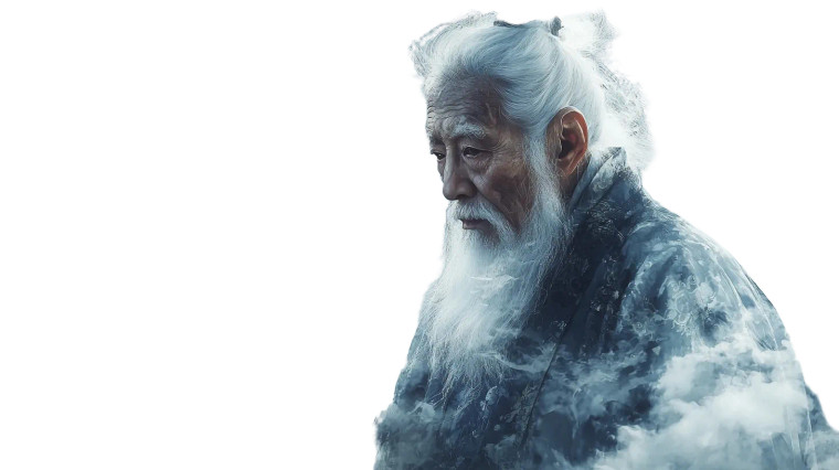 Mystical Taoist Elder Vinyl Car Decal Sticker – Waterproof & UV-Resistant 8"