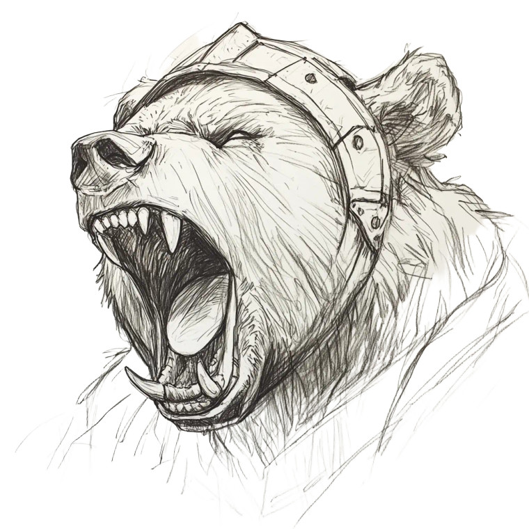 Sleepy Helm Bear Vinyl Car Decal Sticker – Waterproof & UV-Resistant 8"