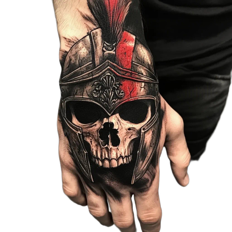 Spartan Helmet Tattoo V12 Vinyl Car Decal Sticker – Waterproof & UV-Resistant 8"