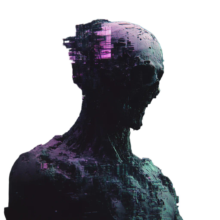 Glitch Wraith Vinyl Car Decal Sticker – Waterproof & UV-Resistant 8"