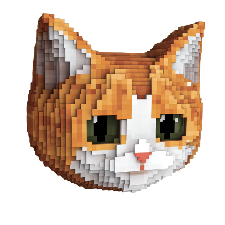 Minecraft Pixel Cat Vinyl Car Decal Sticker – Waterproof & UV-Resistant 8"