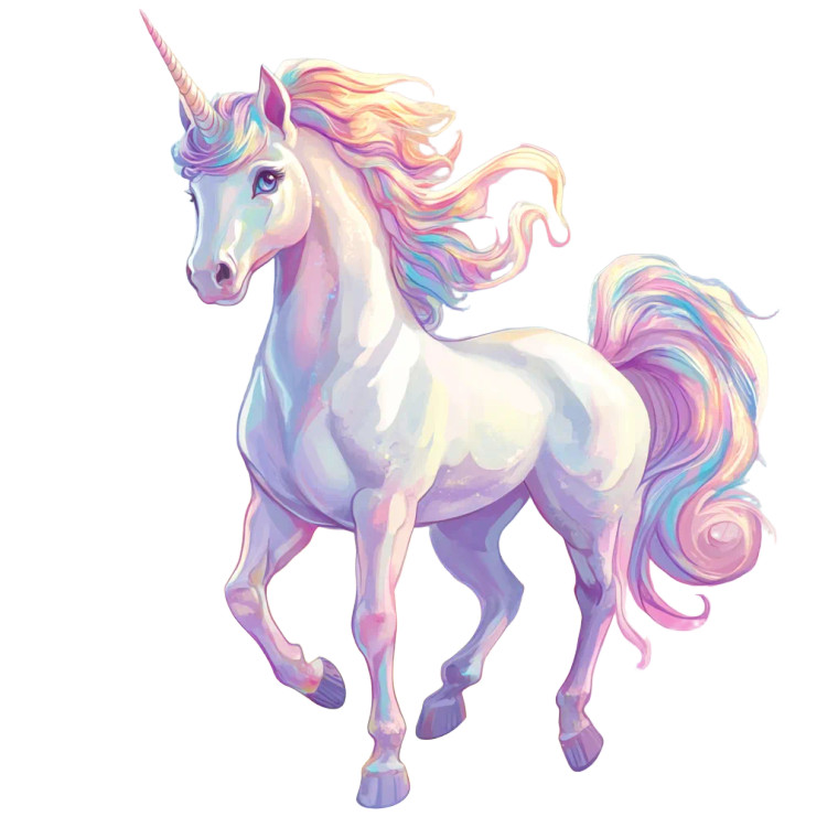 Pastel Unicorn Vinyl Car Decal Sticker – Waterproof & UV-Resistant 8"