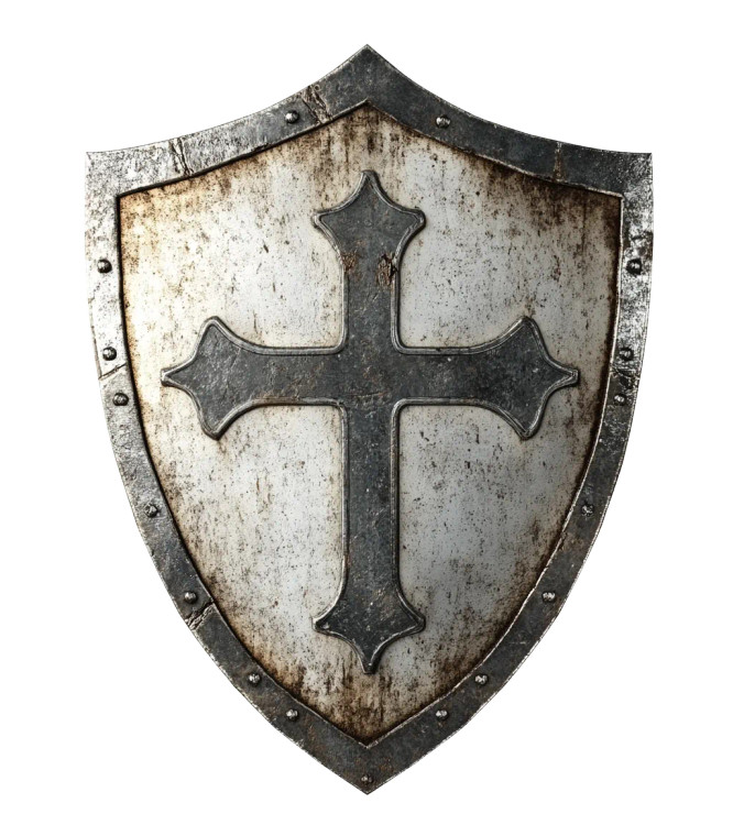 Medieval Shield Vinyl Car Decal Sticker – Waterproof & UV-Resistant 8"