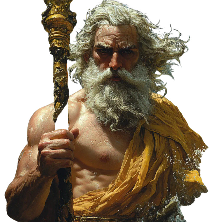 Poseidon Prepares Vinyl Car Decal Sticker – Waterproof & UV-Resistant 8"