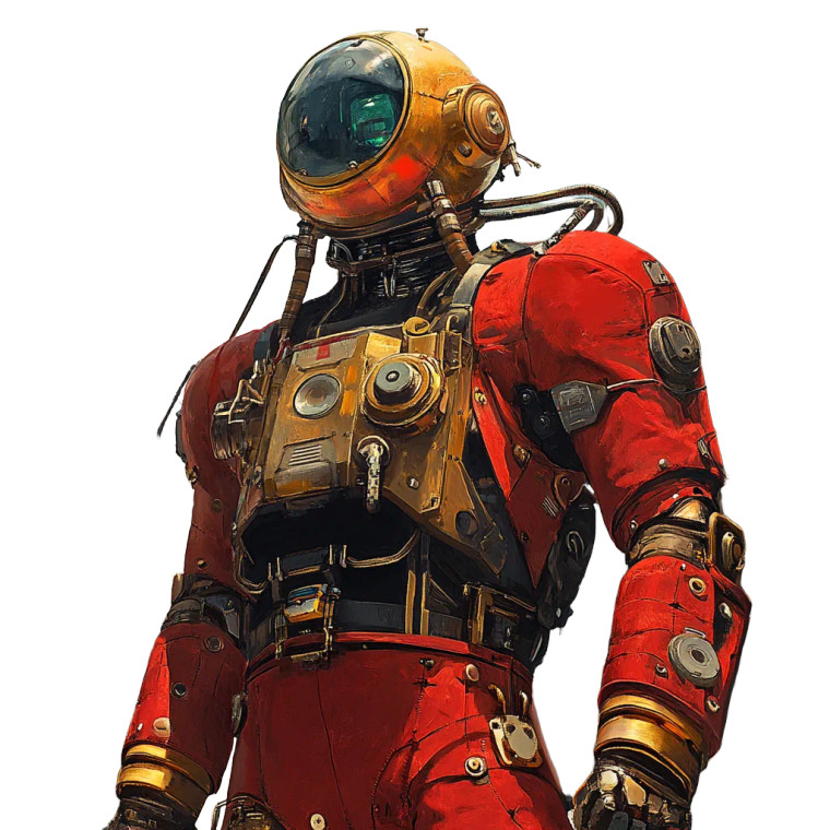 Atompunk Hero Vinyl Car Decal Sticker – Waterproof & UV-Resistant 8"