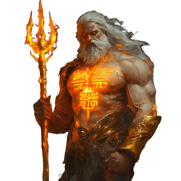 Poseidon With Trident V2 Vinyl Car Decal Sticker – Waterproof & UV-Resistant 8"