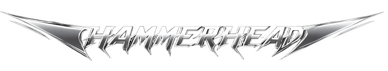 Hammerhead Metal Font Vinyl Car Decal Sticker – Waterproof & UV-Resistant 8"