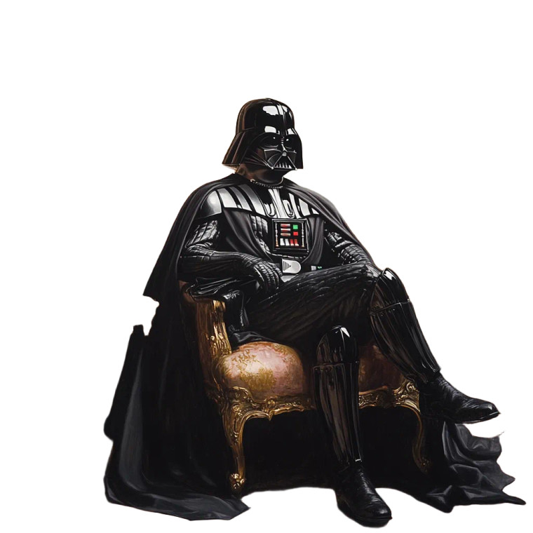 Darth Vader Portrait Vinyl Car Decal Sticker – Waterproof & UV-Resistant 8"