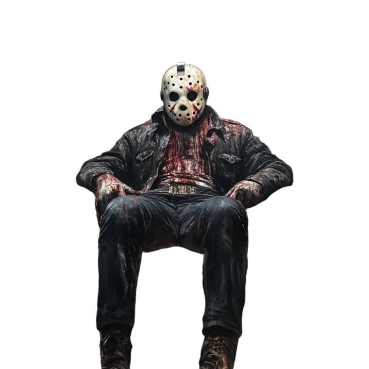 Jason Vorhees Chair Vinyl Car Decal Sticker – Waterproof & UV-Resistant 8"