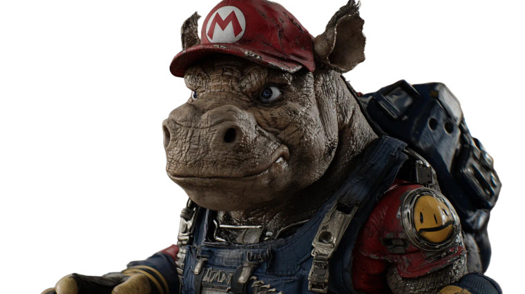 Rhino Mario Captain Vinyl Car Decal Sticker – Waterproof & UV-Resistant 8"