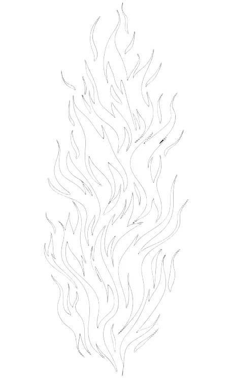 Flame Vector Stencil Vinyl Car Decal Sticker – Waterproof & UV-Resistant 8"