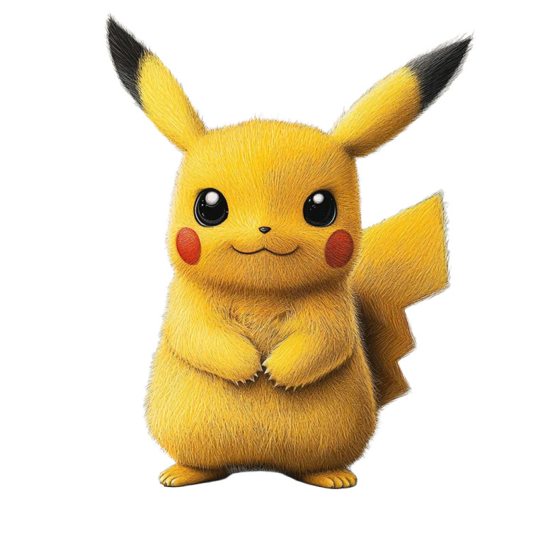 Photorealistic Pikachu V3 Vinyl Car Decal Sticker – Waterproof & UV-Resistant 8"