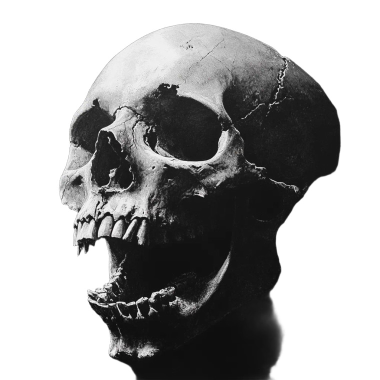 Vampire Skull V2 Vinyl Car Decal Sticker – Waterproof & UV-Resistant 8"