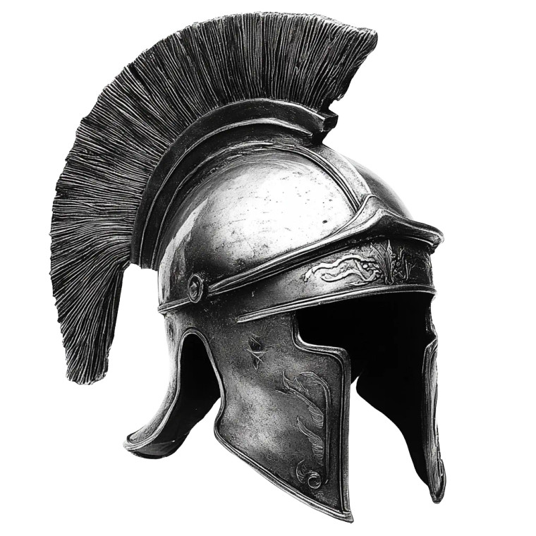 Romeinse Helm Vinyl Car Decal Sticker – Waterproof & UV-Resistant 8"