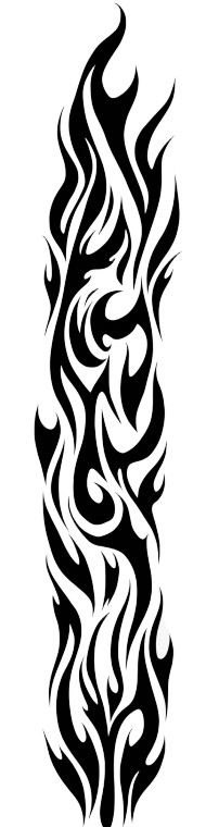 Tribal Flame Tattoo Vinyl Car Decal Sticker – Waterproof & UV-Resistant 8"
