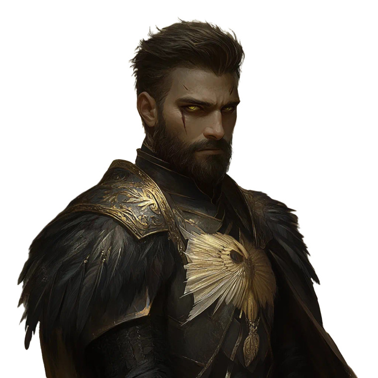 Fallen Aasimar Paladin Vinyl Car Decal Sticker – Waterproof & UV-Resistant 8"