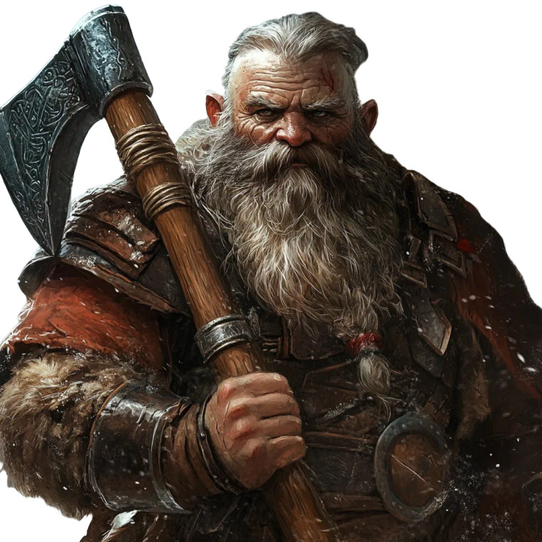 Dwarf Barbarian V4 Vinyl Car Decal Sticker – Waterproof & UV-Resistant 8"