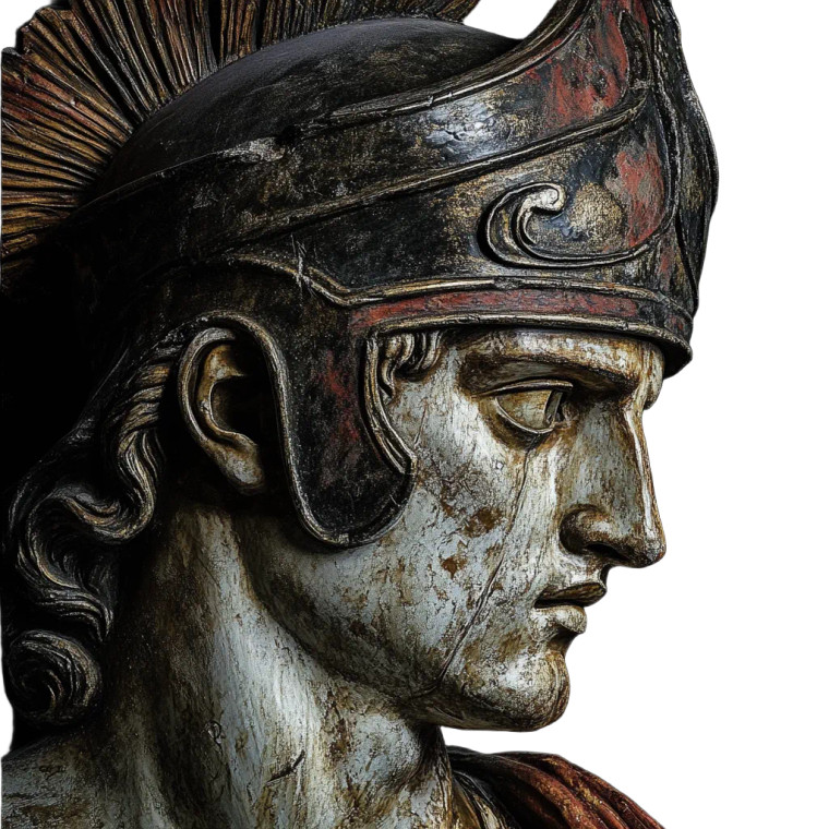 Warrior Achilles Portrait Vinyl Car Decal Sticker – Waterproof & UV-Resistant 8"