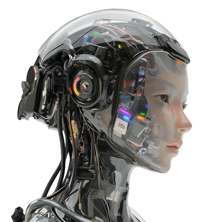 Pvc Female Robot Vinyl Car Decal Sticker – Waterproof & UV-Resistant 8"