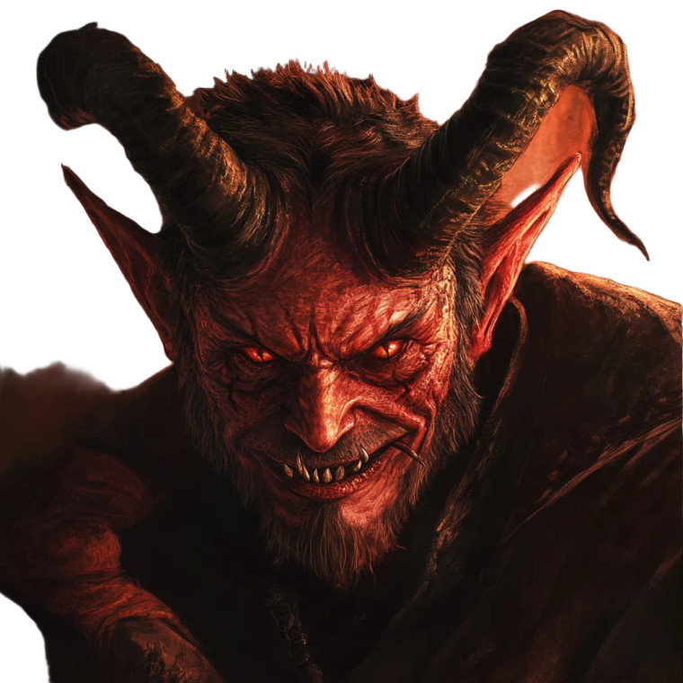 Biblical Devil Dnd Vinyl Car Decal Sticker – Waterproof & UV-Resistant 8"