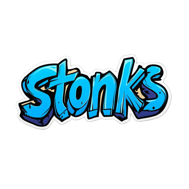 Stonks Sticker Vinyl Car Decal Sticker – Waterproof & UV-Resistant 8"