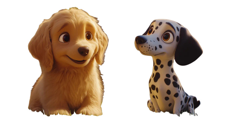 Joyful Puppies Playing Vinyl Car Decal Sticker – Waterproof & UV-Resistant 8"