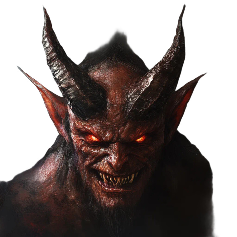 Fiendish Devil Vinyl Car Decal Sticker – Waterproof & UV-Resistant 8"