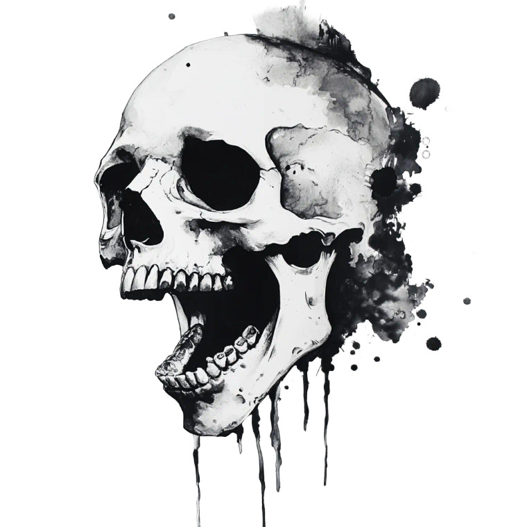 Jaw Off Skull Vinyl Car Decal Sticker – Waterproof & UV-Resistant 8"