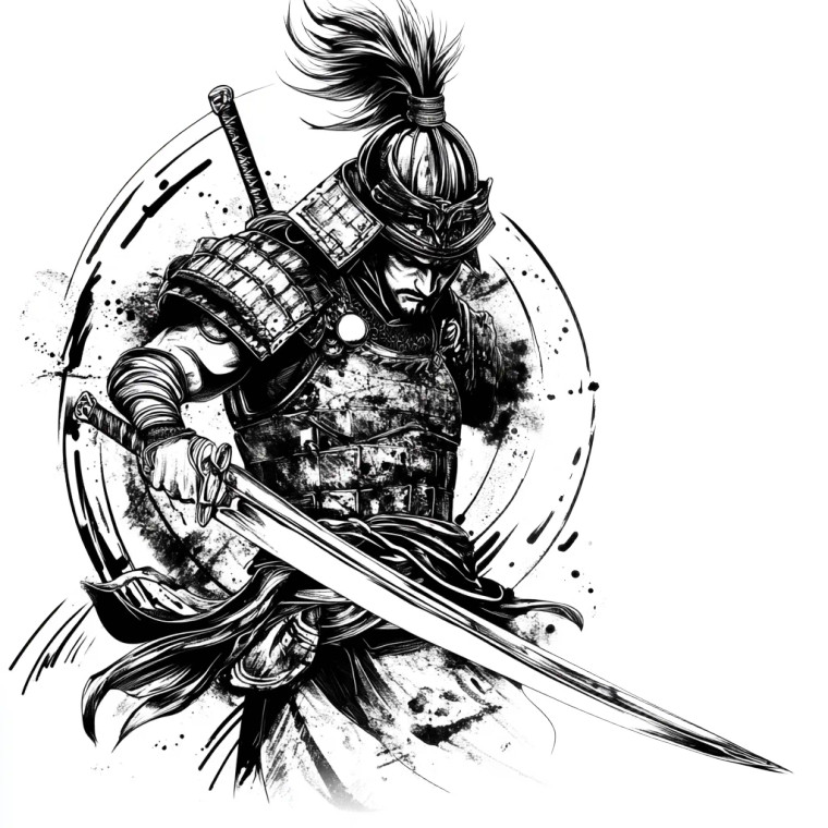 Warrior Tattoo Design V4 Vinyl Car Decal Sticker – Waterproof & UV-Resistant 8"