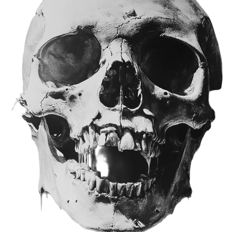 Super Realistic Skull Vinyl Car Decal Sticker – Waterproof & UV-Resistant 8"