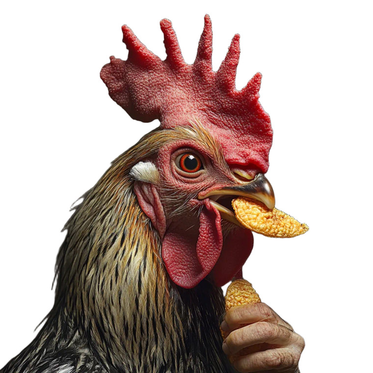 Chicken Disguise Snack Vinyl Car Decal Sticker – Waterproof & UV-Resistant 8"