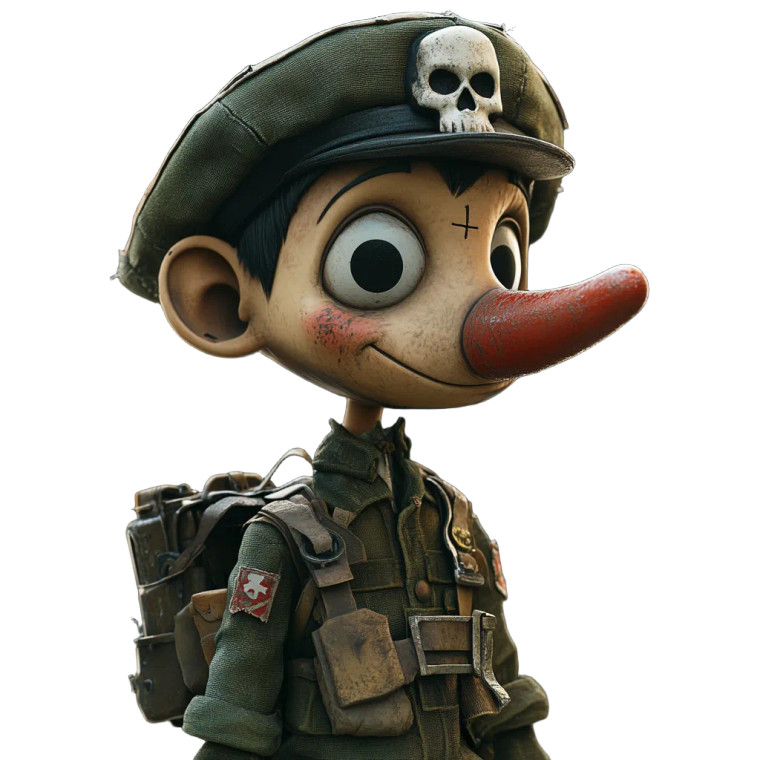 Pinocchio Sergeant Vinyl Car Decal Sticker – Waterproof & UV-Resistant 8"