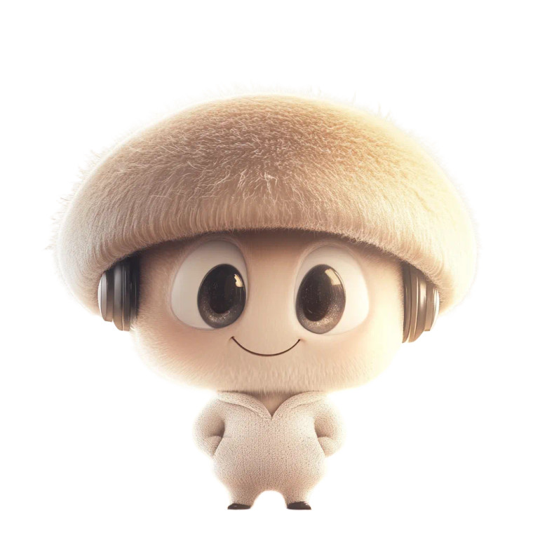 Joyful Mushroom Character Vinyl Car Decal Sticker – Waterproof & UV-Resistant 8"