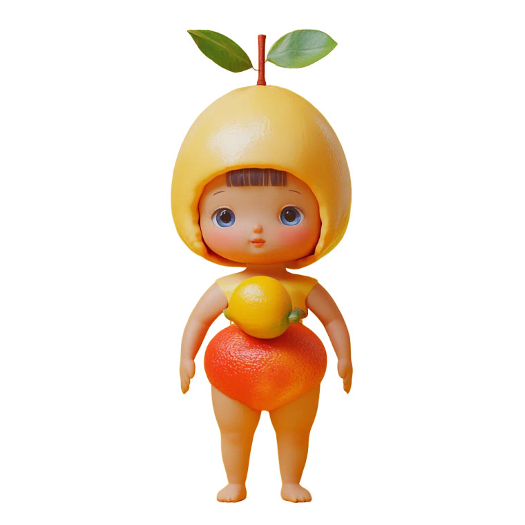 Cute 3D Doll Vinyl Car Decal Sticker – Waterproof & UV-Resistant 8"