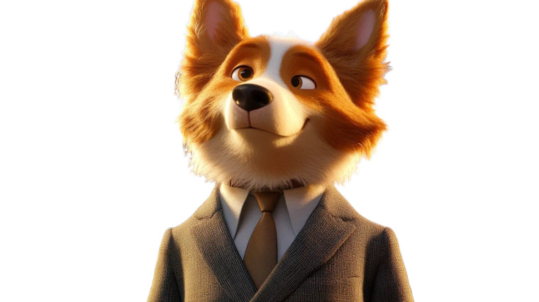 Dog In Suit V5 Vinyl Car Decal Sticker – Waterproof & UV-Resistant 8"