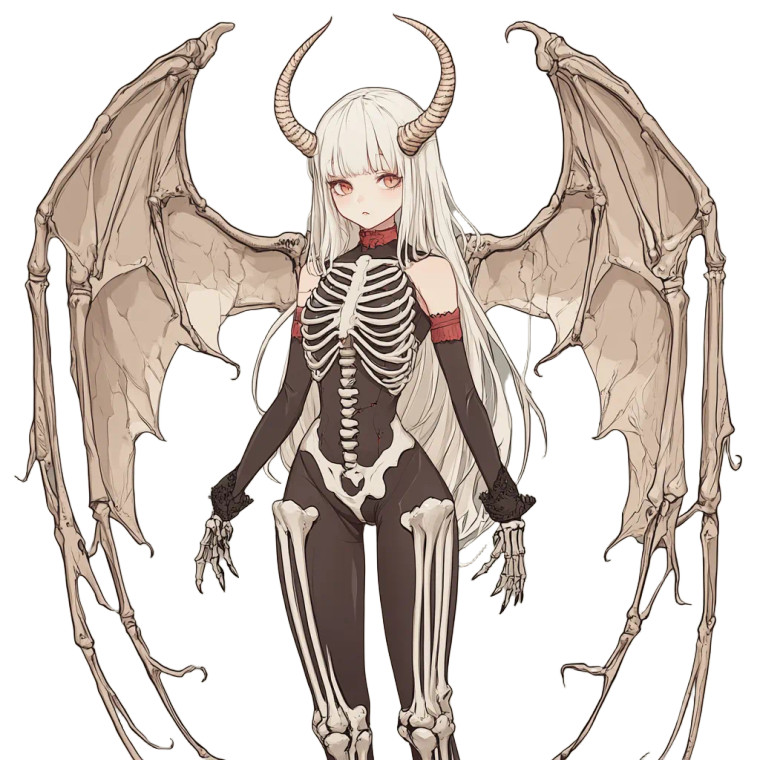 Anime Skeleton Angel Vinyl Car Decal Sticker – Waterproof & UV-Resistant 8"