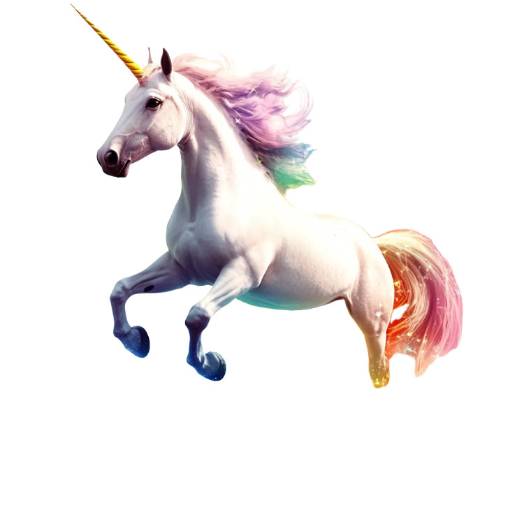 Unicorn On Rainbow Vinyl Car Decal Sticker – Waterproof & UV-Resistant 8"
