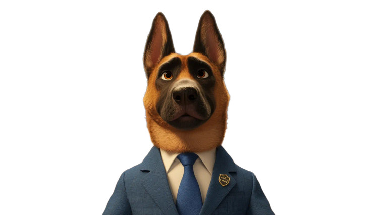 Lawyer German Shepherd Vinyl Car Decal Sticker – Waterproof & UV-Resistant 8"